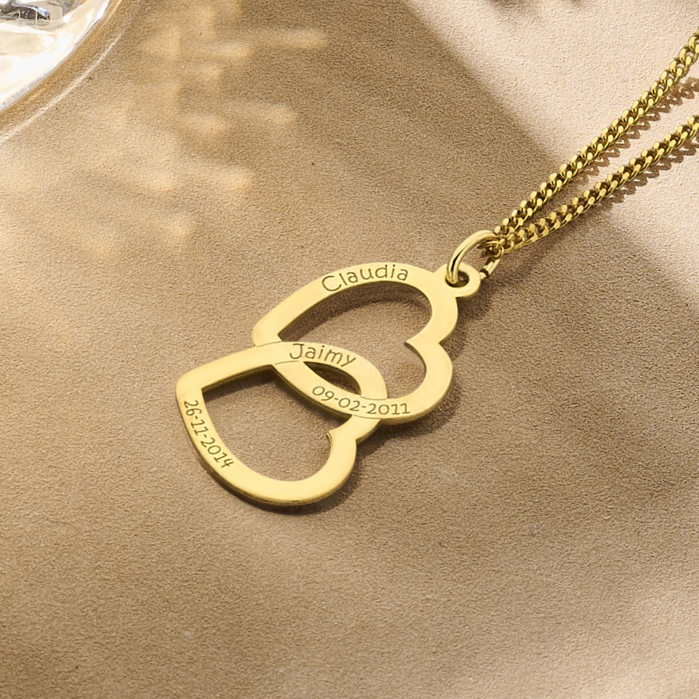 Golden Two Hearts Pendant