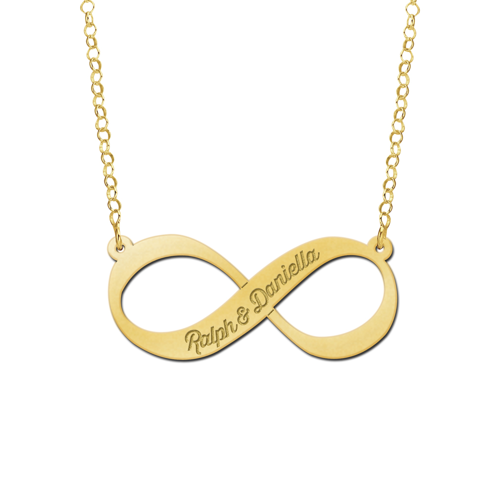 Gold Infinity Necklace With Name