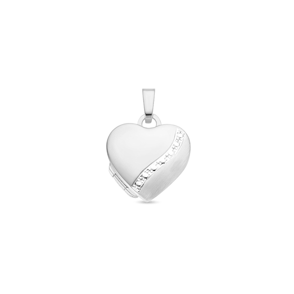 Silver Heart Medallion with ornaments and names