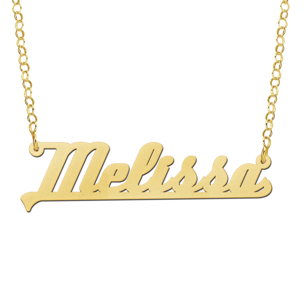 Gold Plated Name Necklace Model Melissa