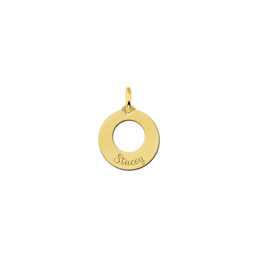 Small golden pendant with name