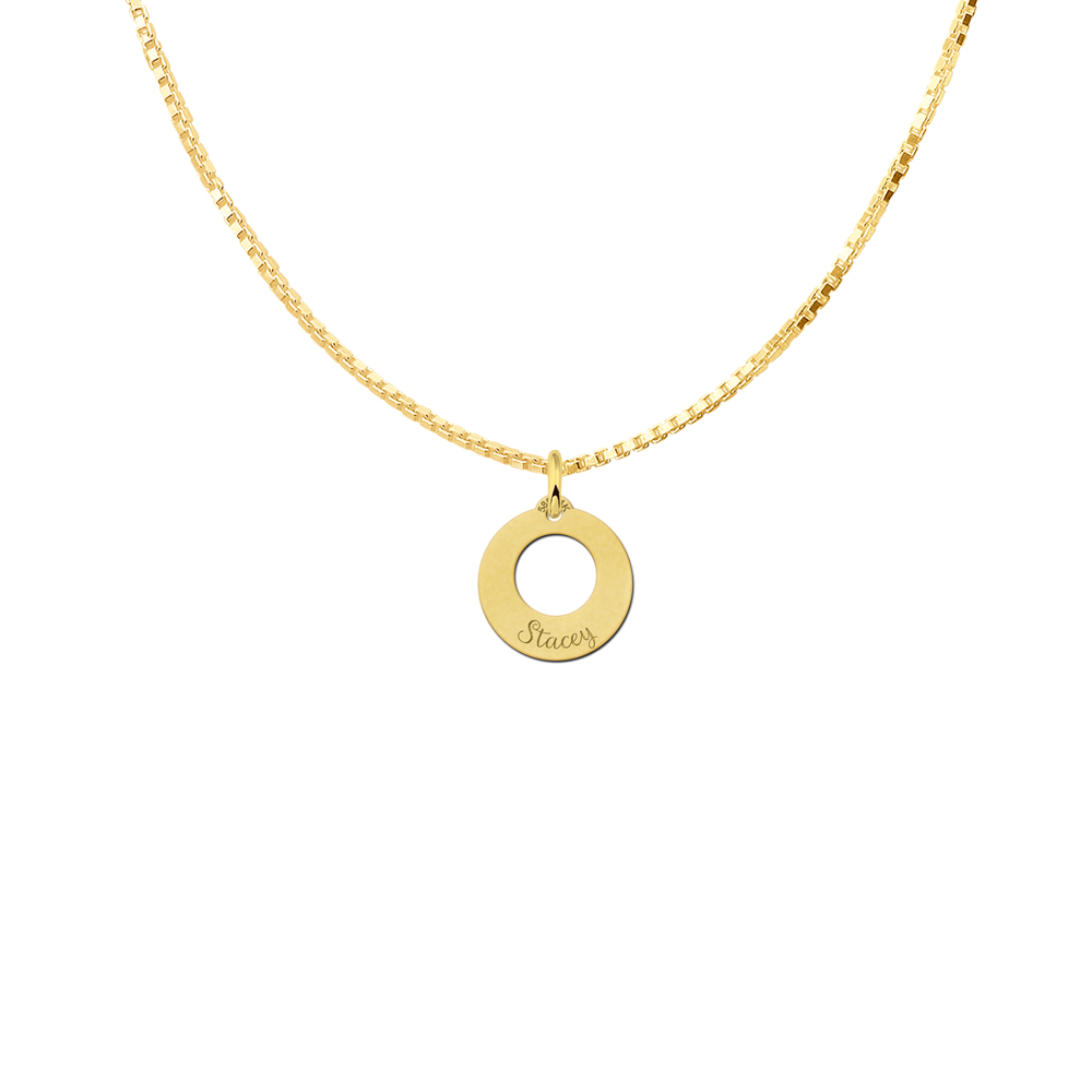Small golden pendant with name