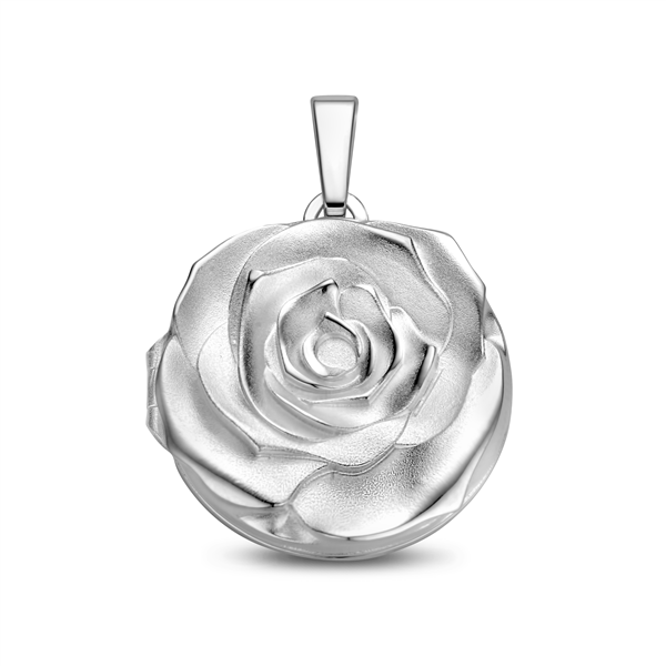 Silver medallion from a rose shape