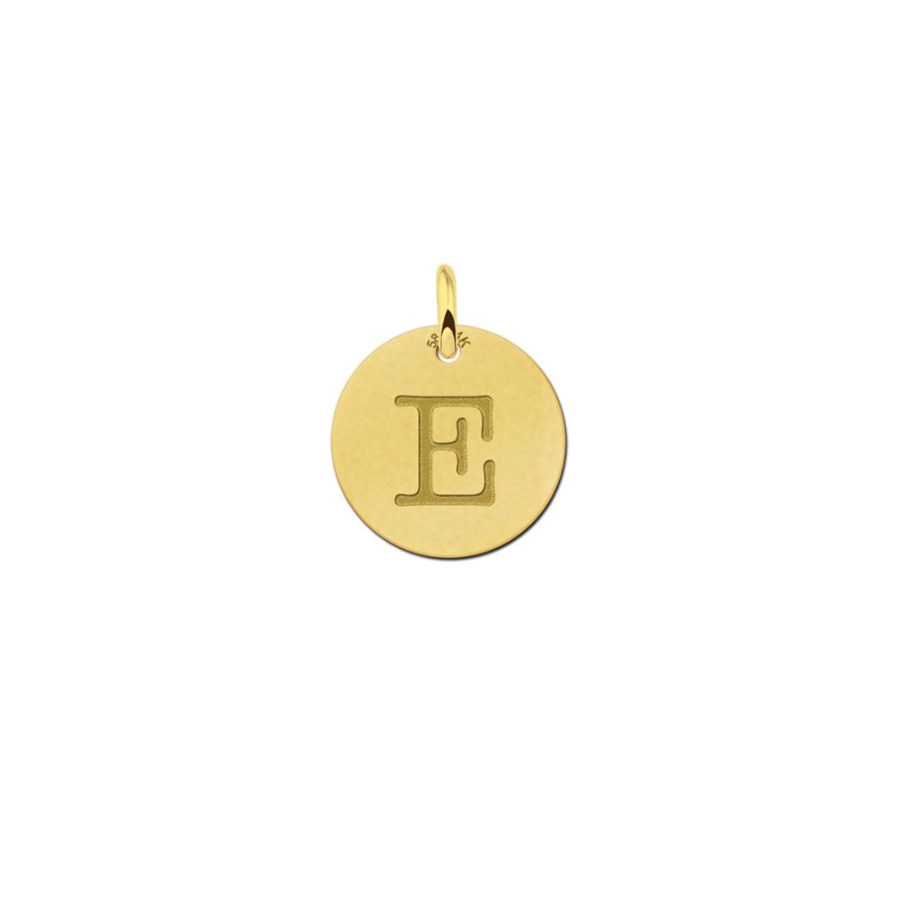 Initials necklace gold