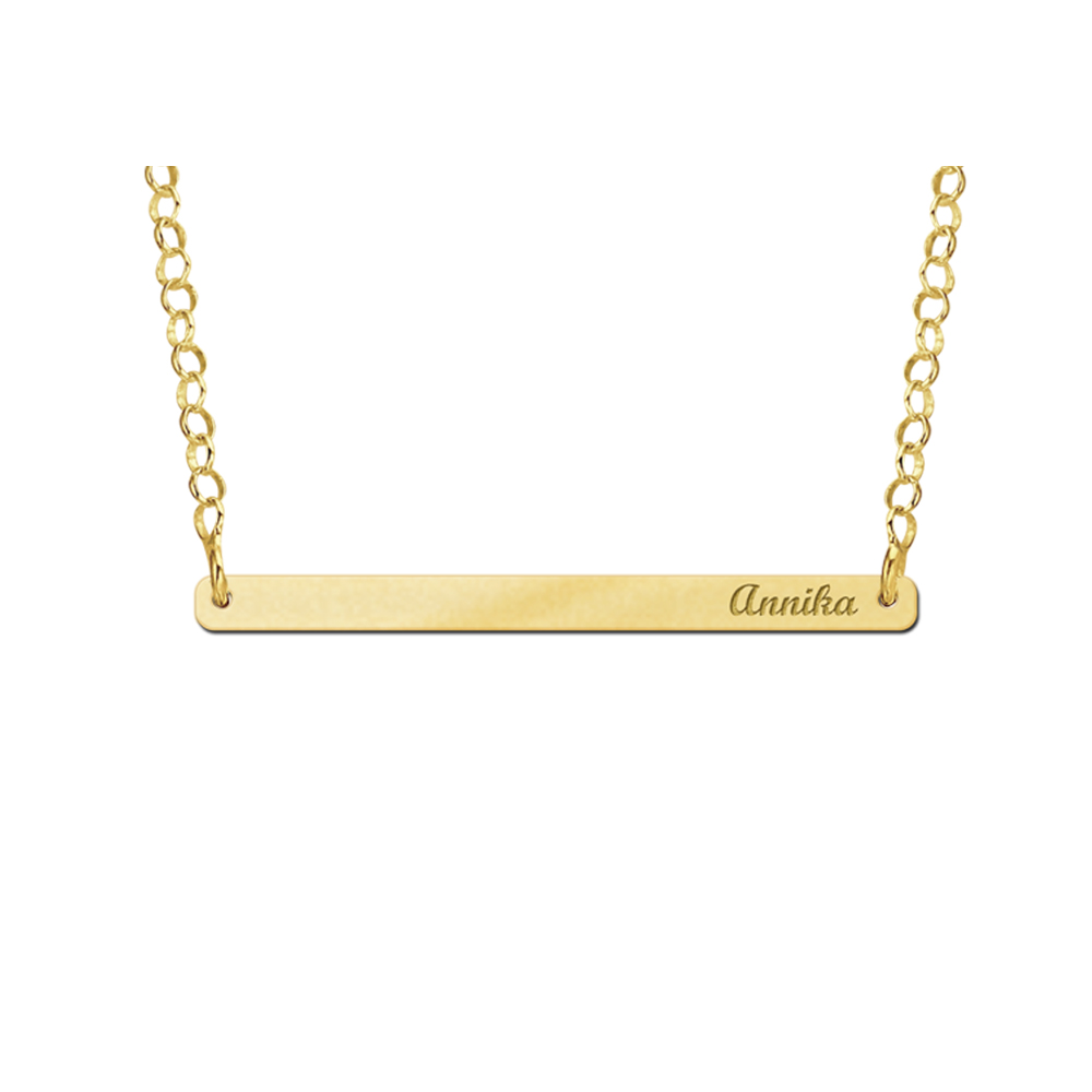 Golden Bar Necklace Small