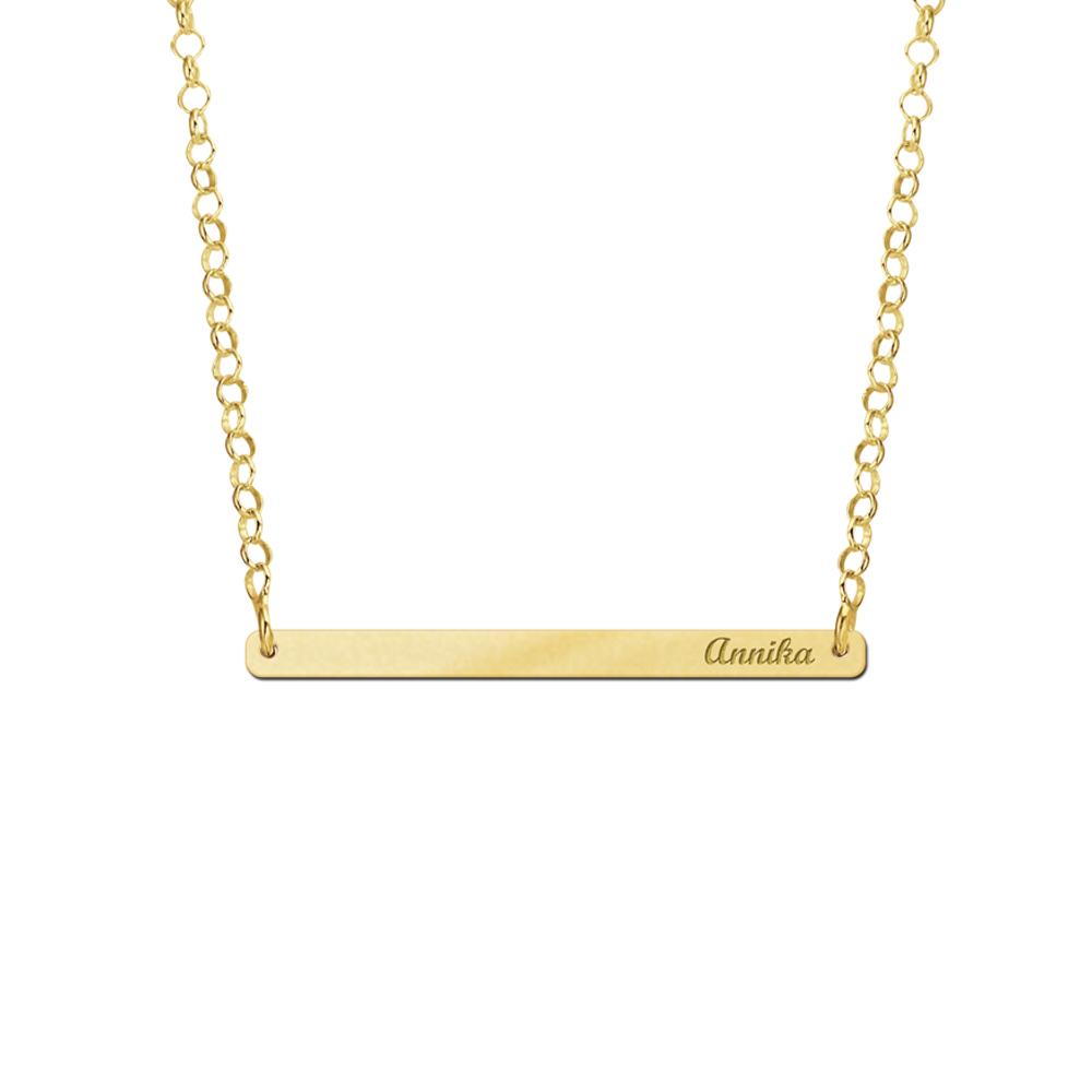 Golden Bar Necklace Small