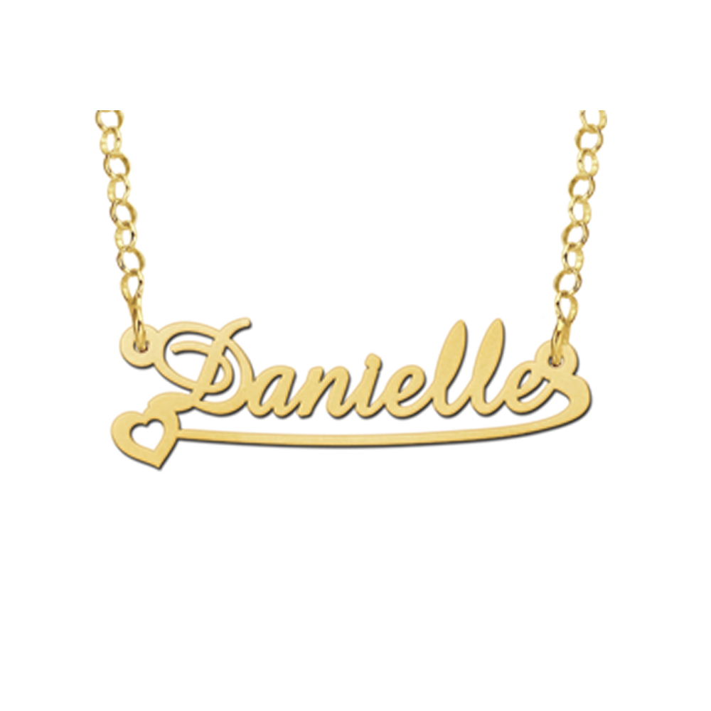 Gold Name Necklace for Children, Model Danielle
