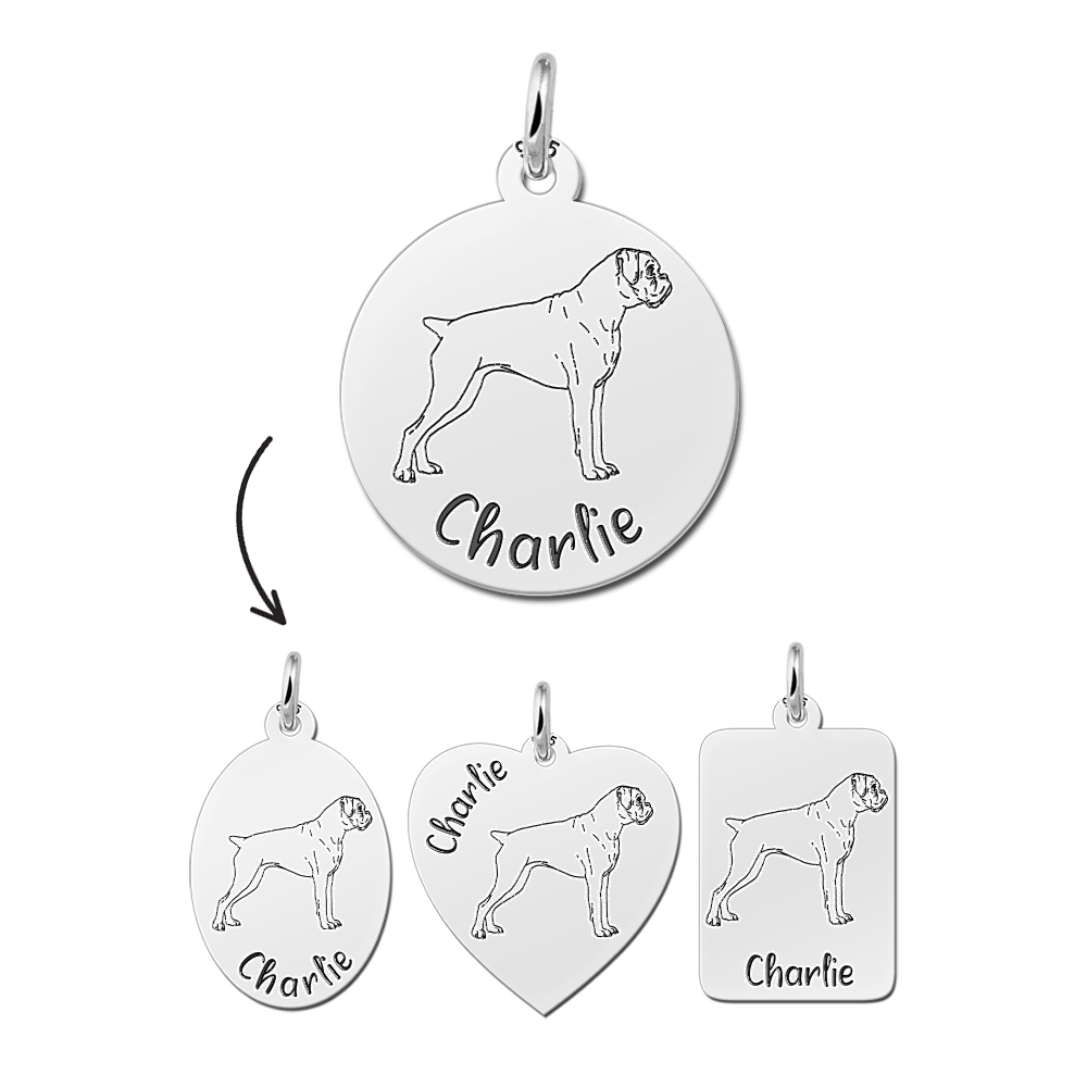 Pet necklace with engraving Dogo Argentino