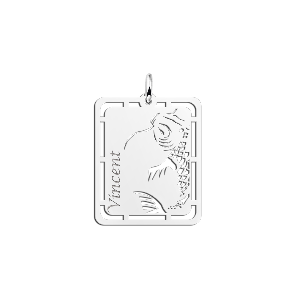 Silver Men's Pendant with Koi Carp