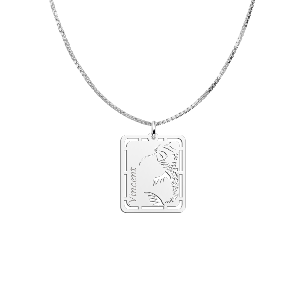 Silver Men's Pendant with Koi Carp