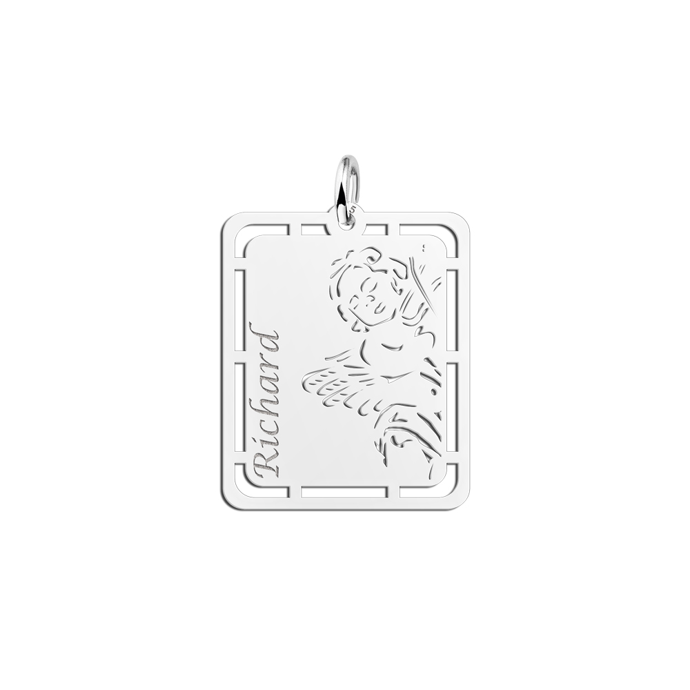 Silver Men's Pendant Angel