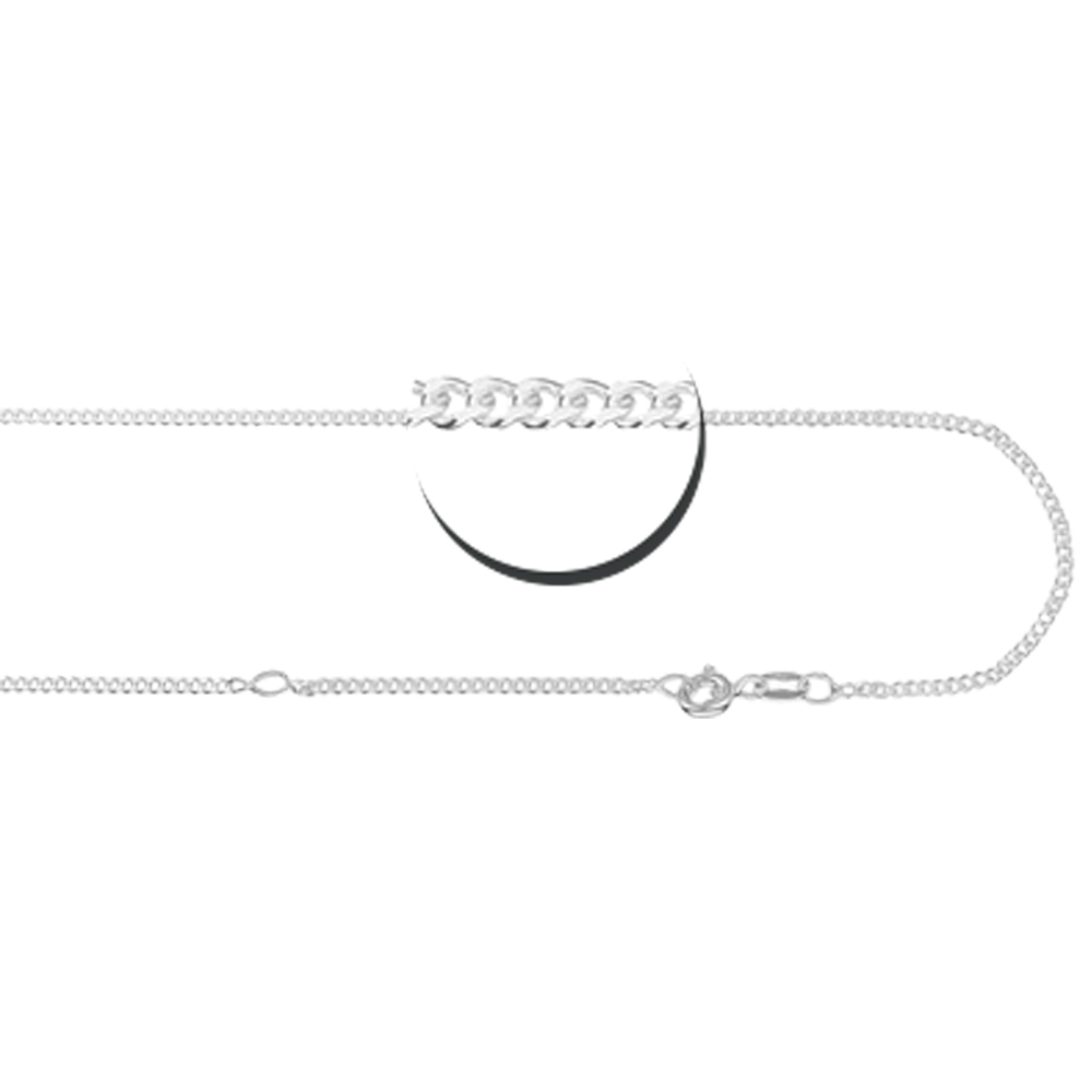 Silver gourmet necklace 45-50cm