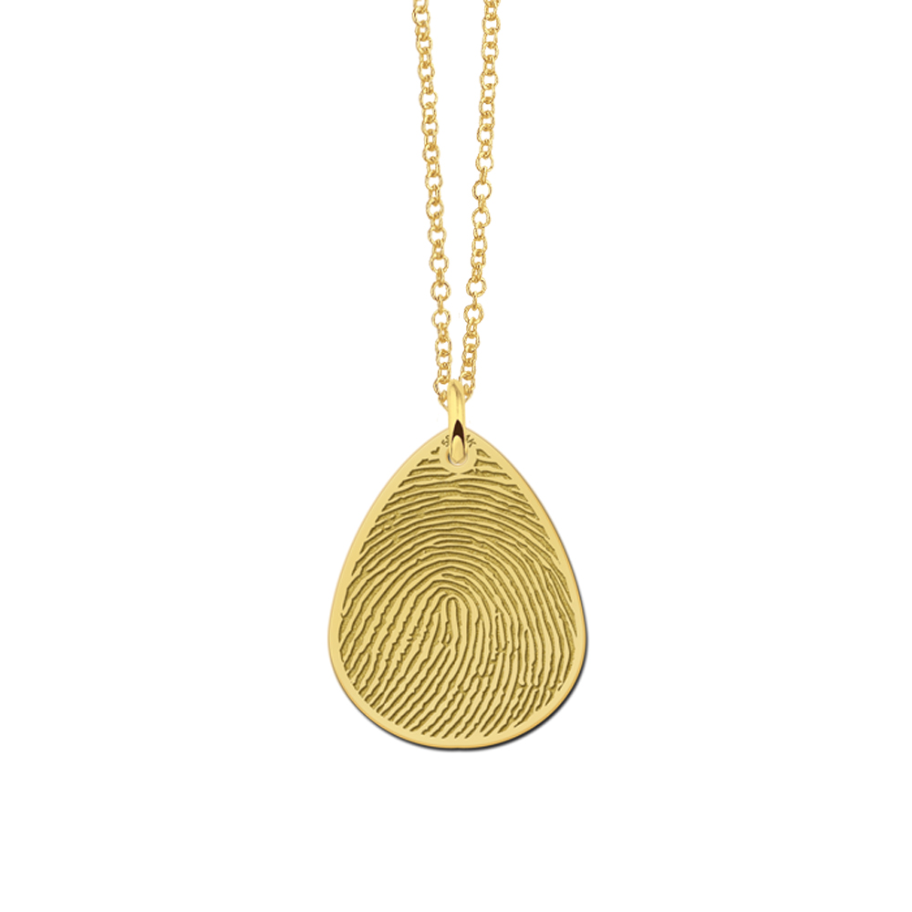 Golden drop pendant fingerprint