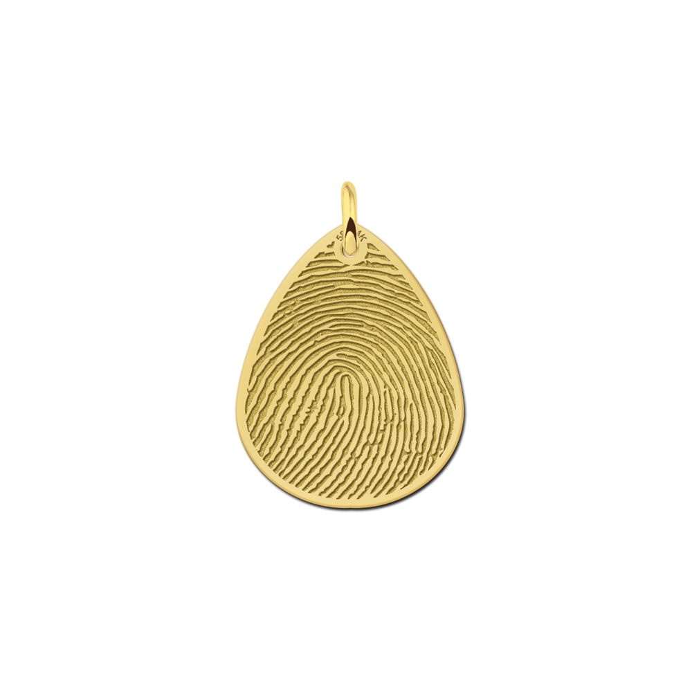 Golden drop pendant fingerprint