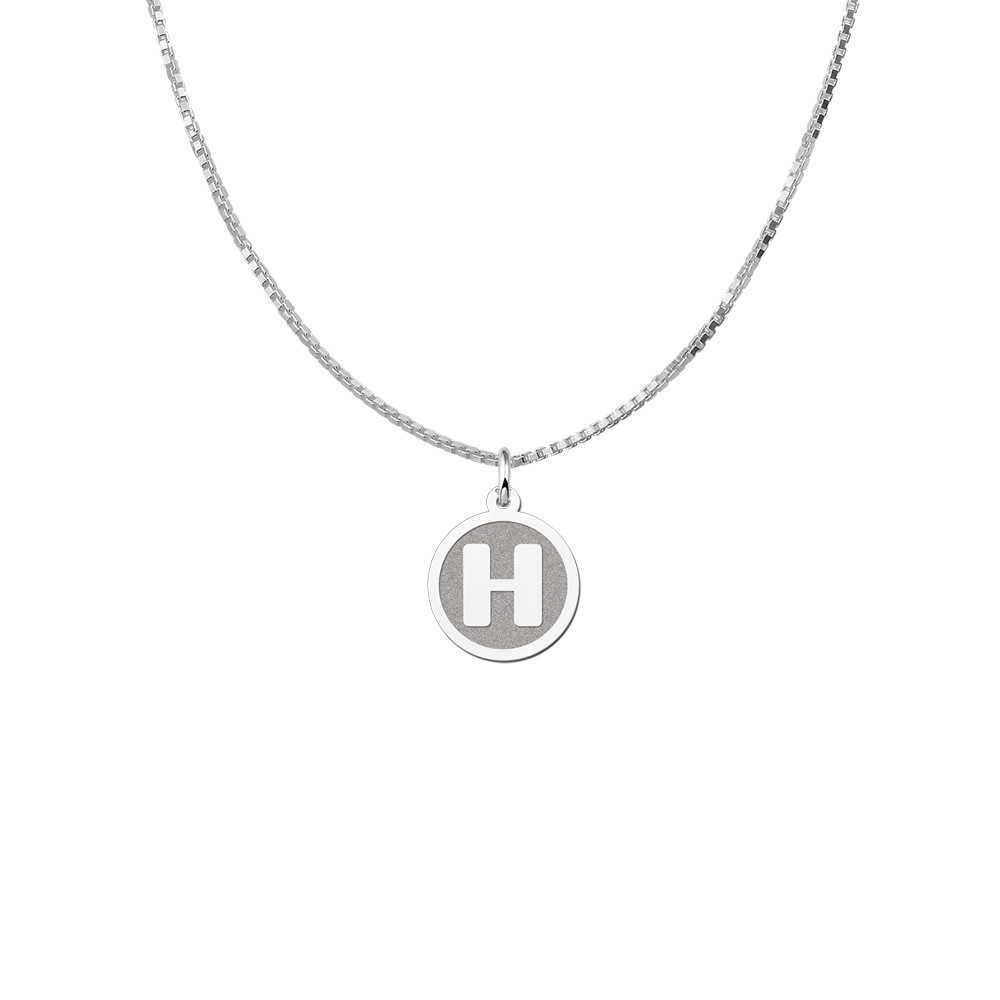 Initial necklace silver