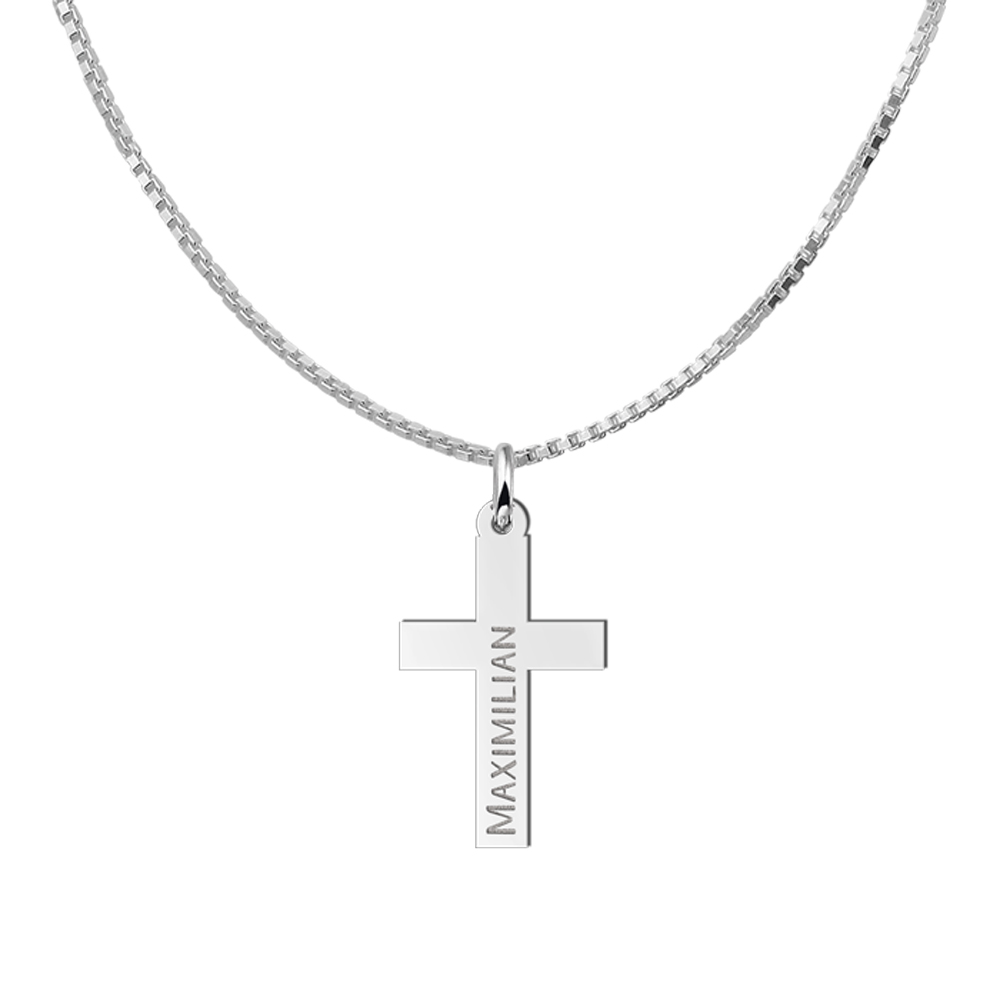 Silver holy communion cross pendant for boys