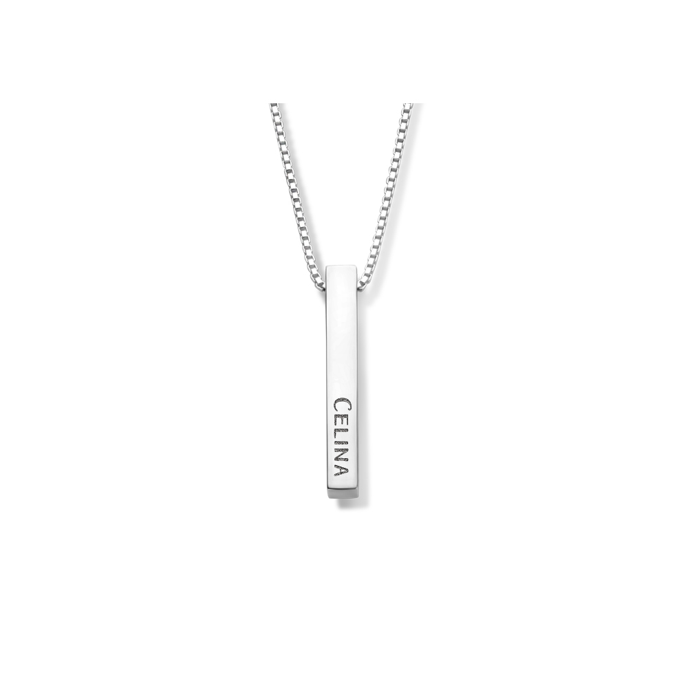 Bar necklace in silver