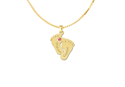 Gold plated Birthstone pendant
