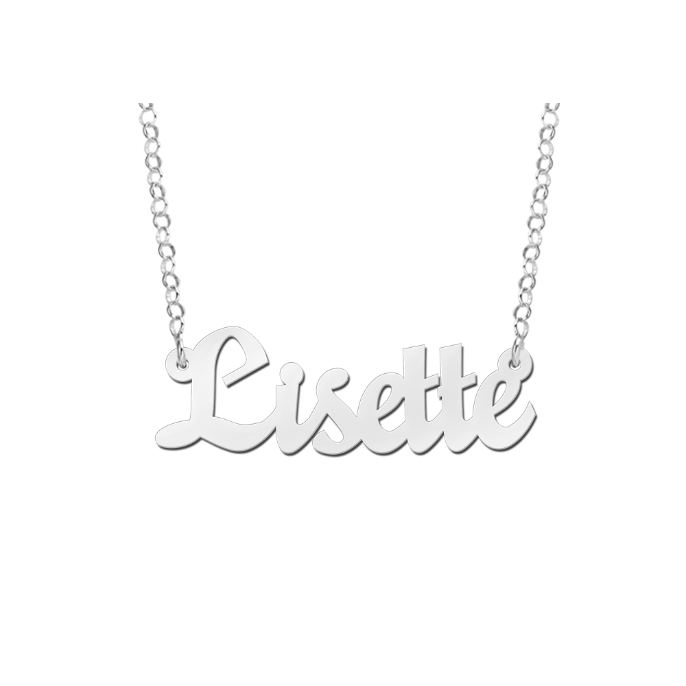 Silver name necklace, model Lisette