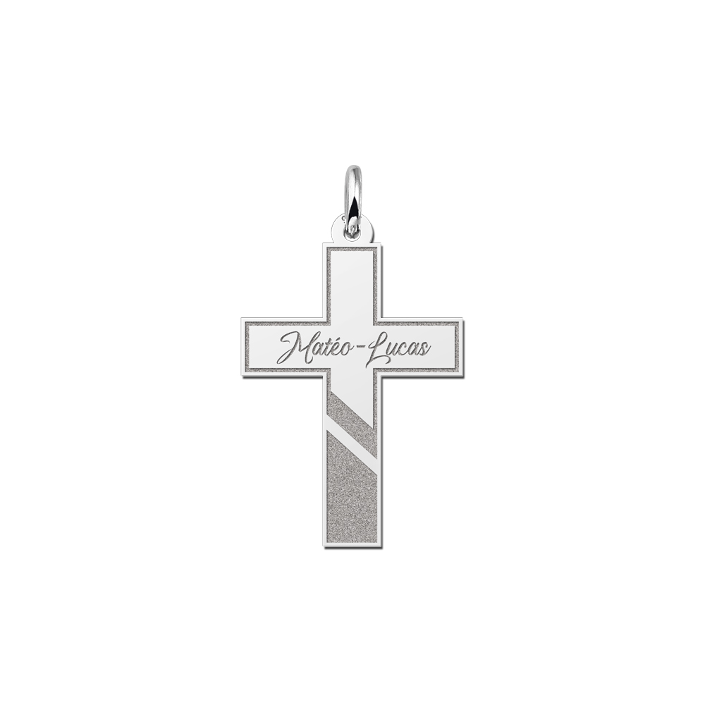 Silver Communion cross with name engraving
