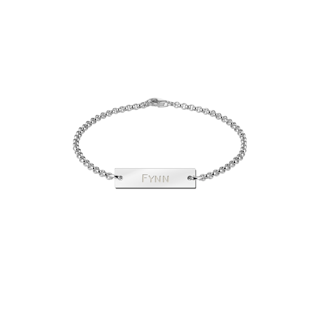 Baby silver bracelet with name