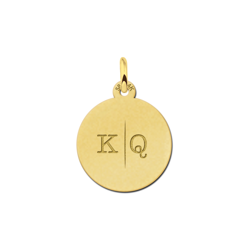Gold initial jewelry with two initials
