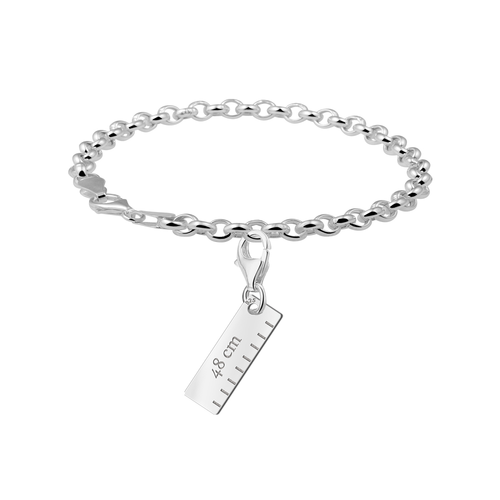 Silver baby charm ruler