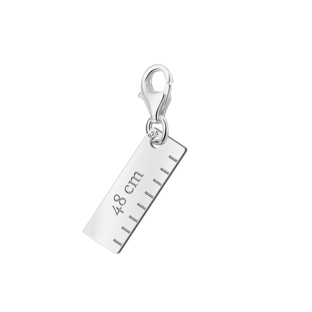 Silver baby charm ruler
