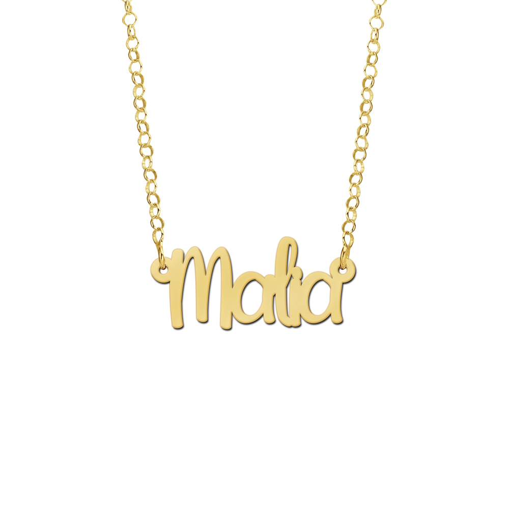 Gold name necklace Malia