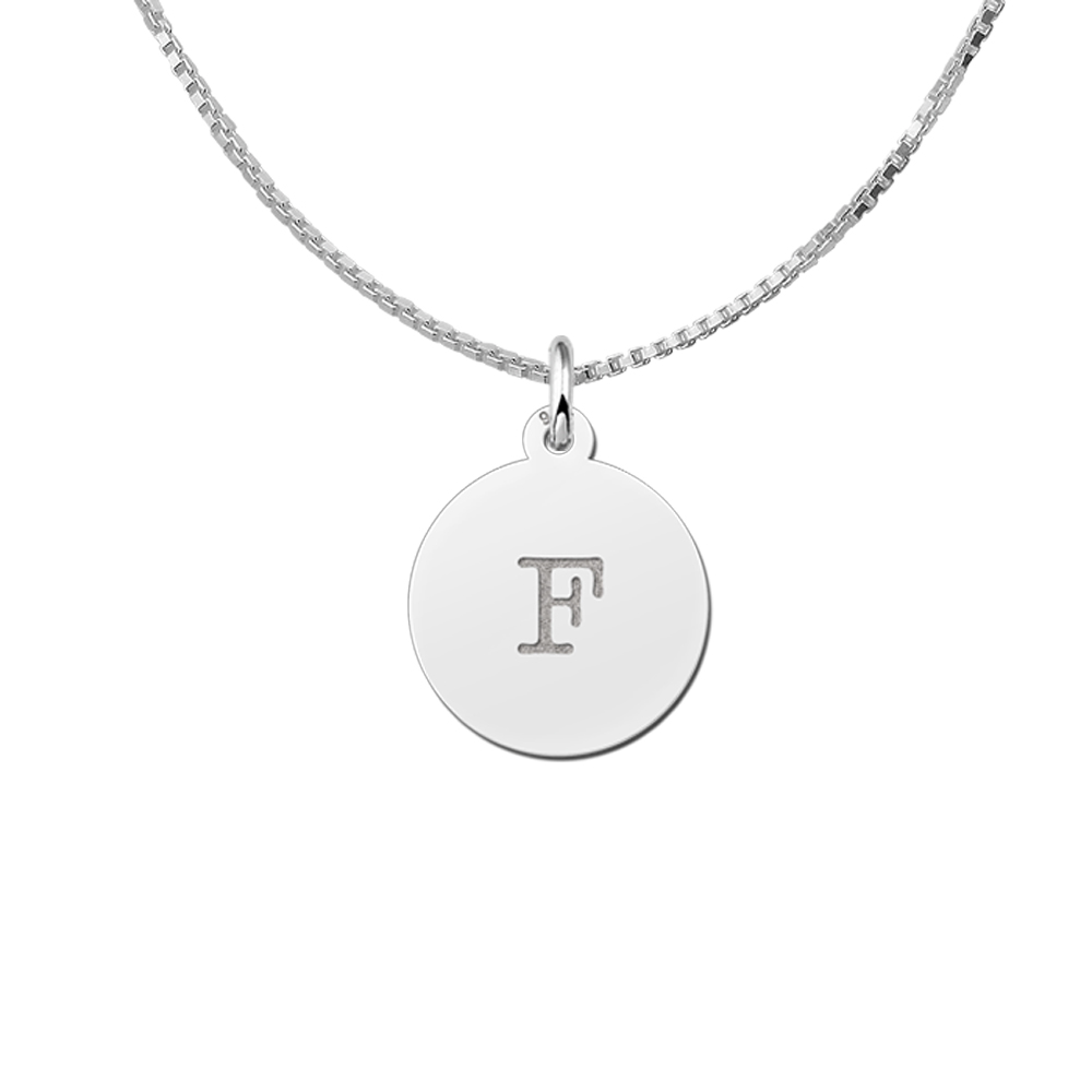 Silver initial necklace