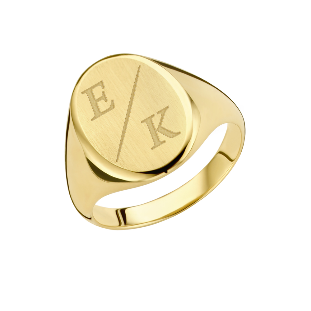 14 carat gold signet ring oval