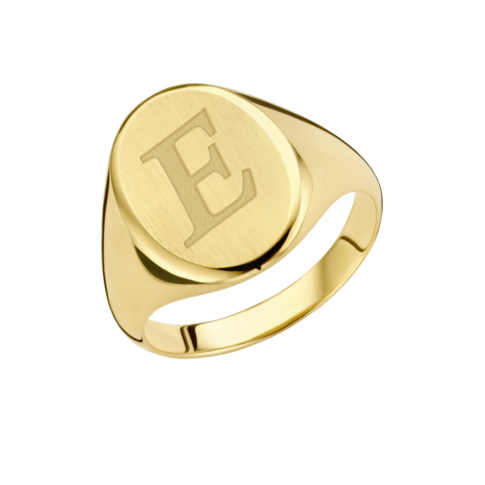 14 carat gold signet ring oval