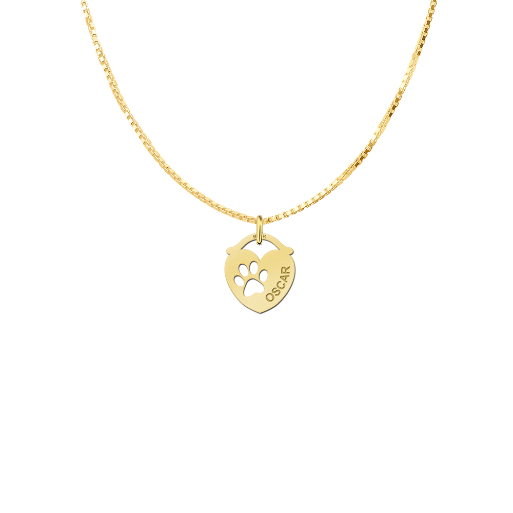 Golden Animal Pendant with Dogpaw