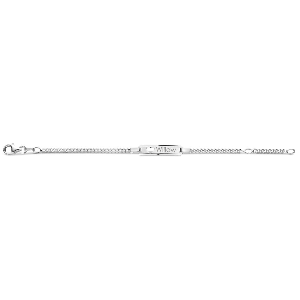 Newborn bracelet with engraving silver