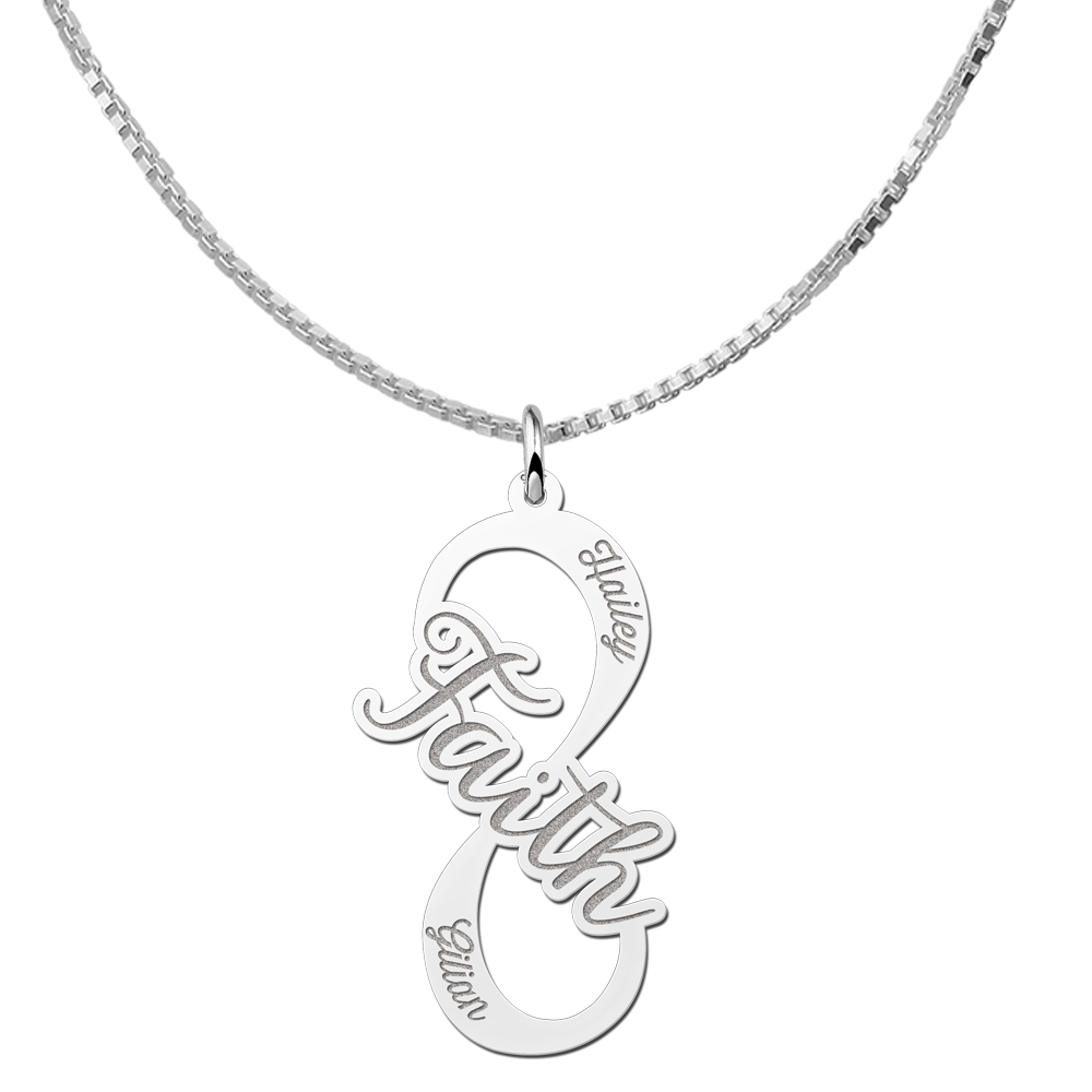 Silver Infinity pendant Faith