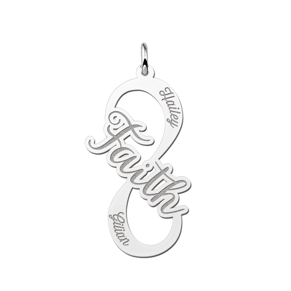 Silver Infinity pendant Faith