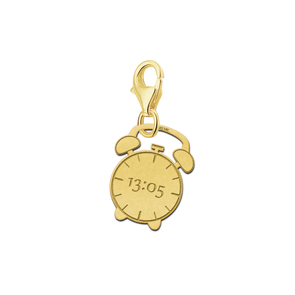 Gold baby charm clock