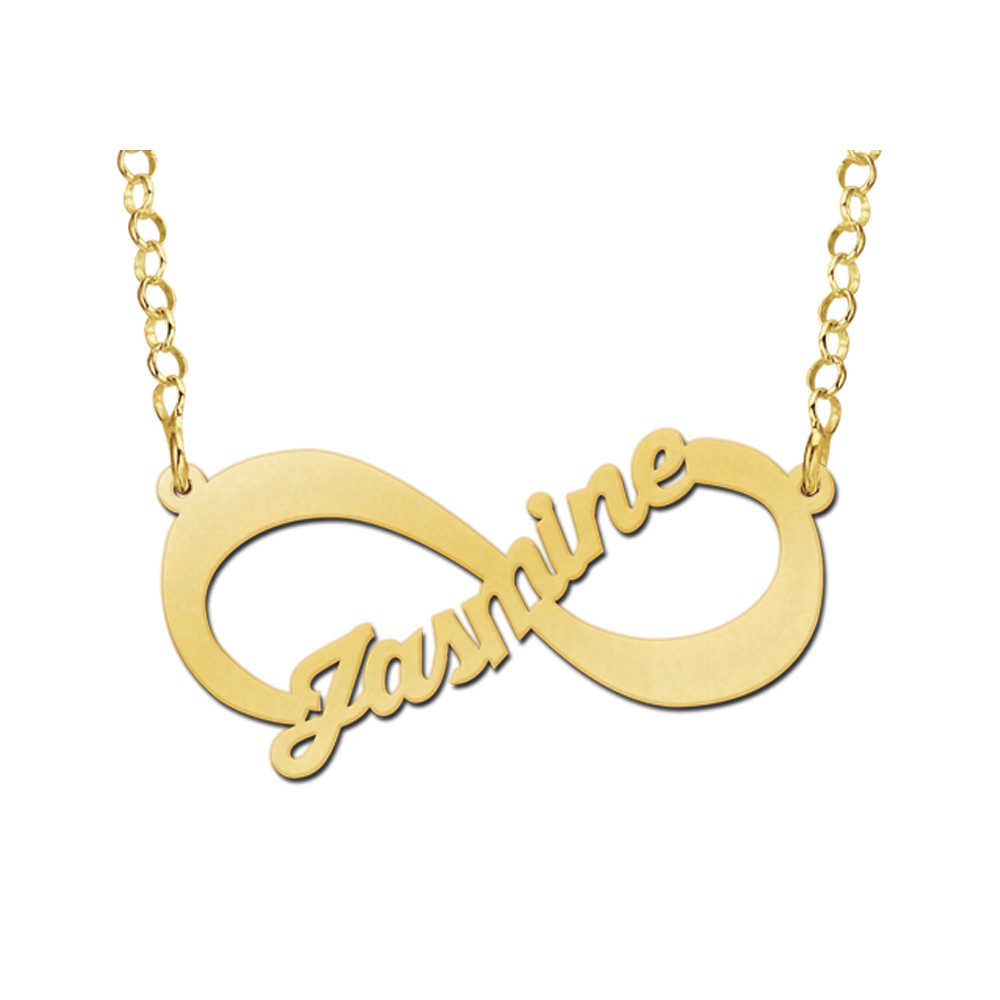 Gold Plated Infinity Name Necklace