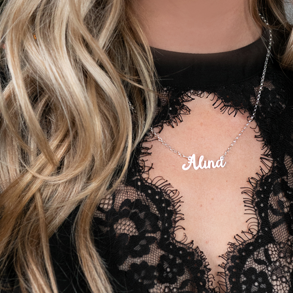 Sterling silver name necklace Alina