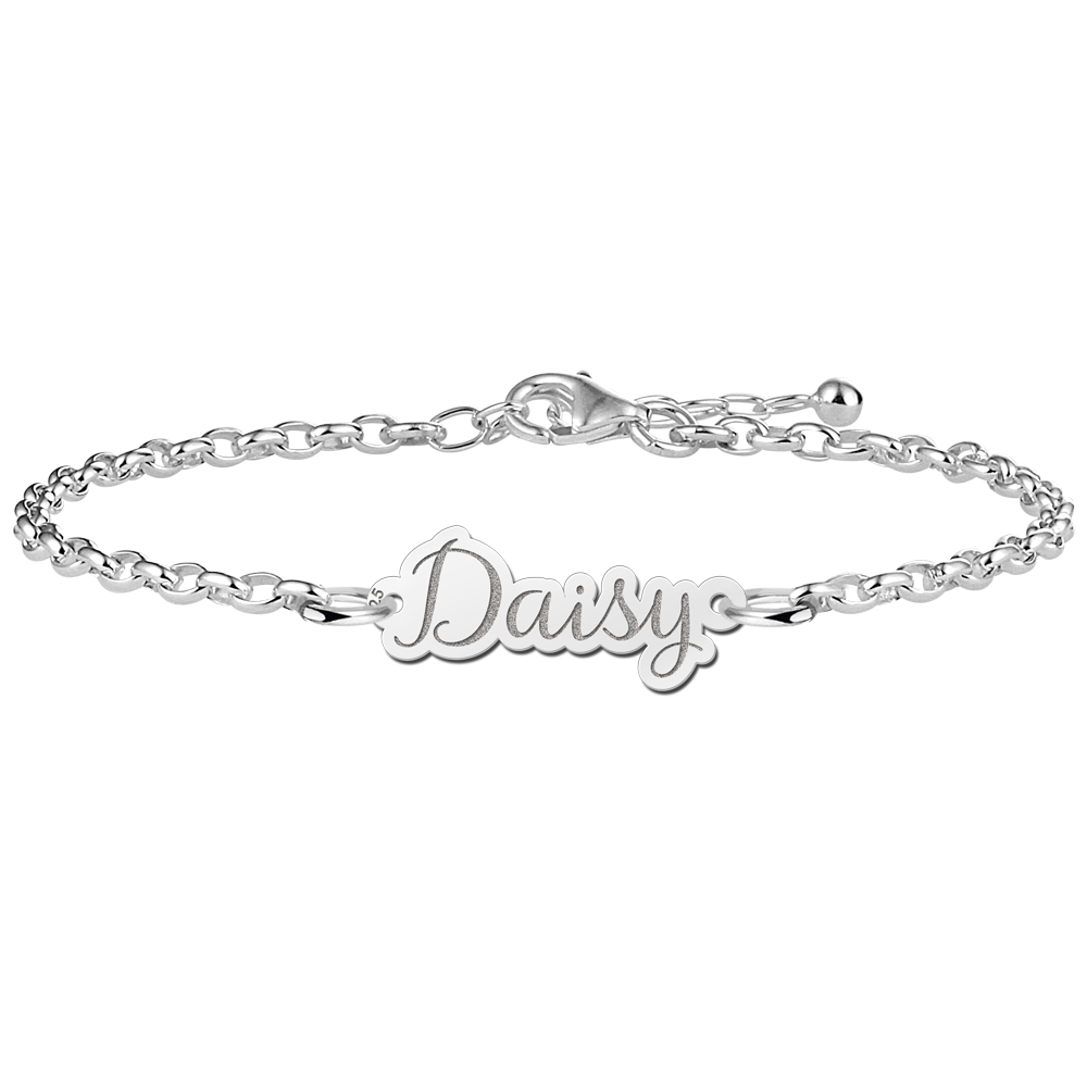 Silver name bracelet