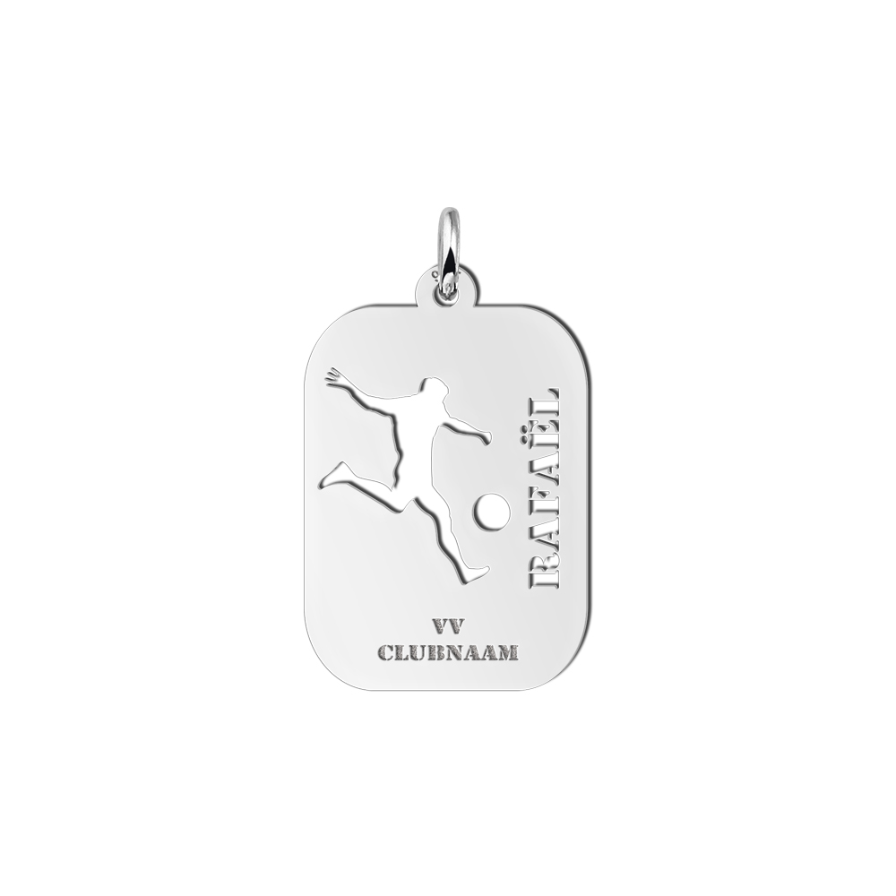 Silver soccer pendant