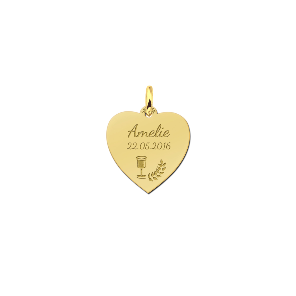 Golden Communion gift heart