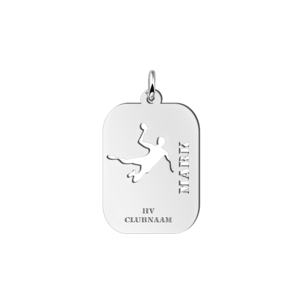 Silver handball pendant