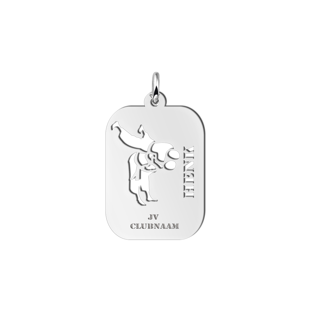 Silver judo pendant