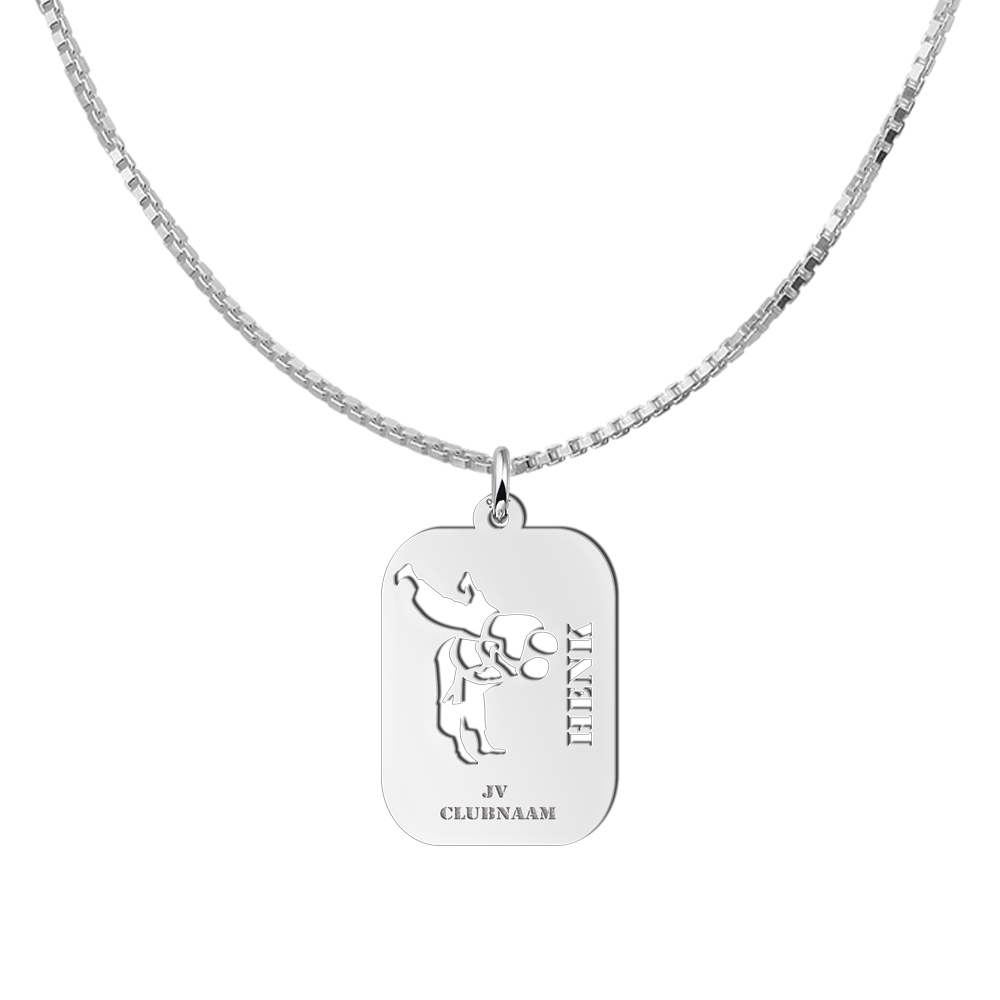 Silver judo pendant