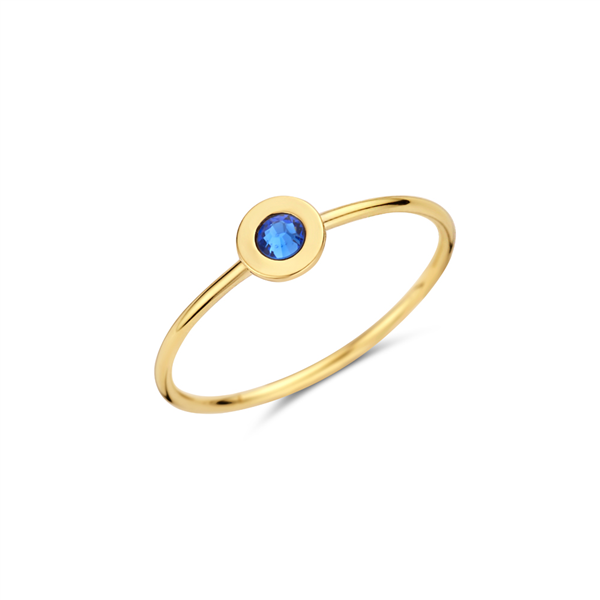 Gold ring with birthstone