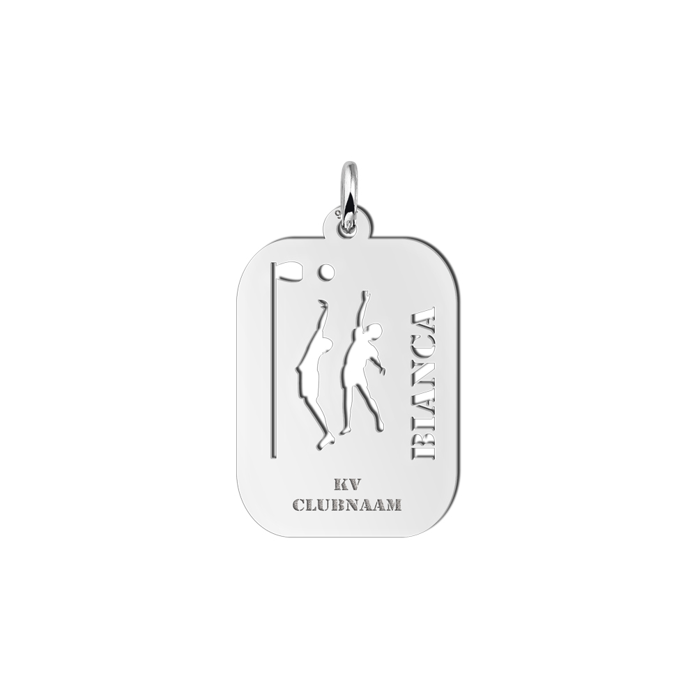 Silver korfball pendant