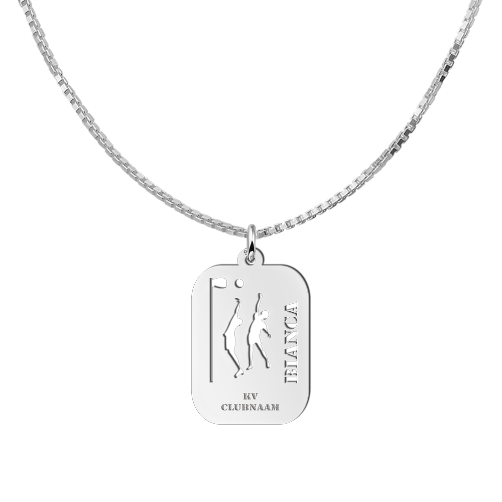 Silver korfball pendant