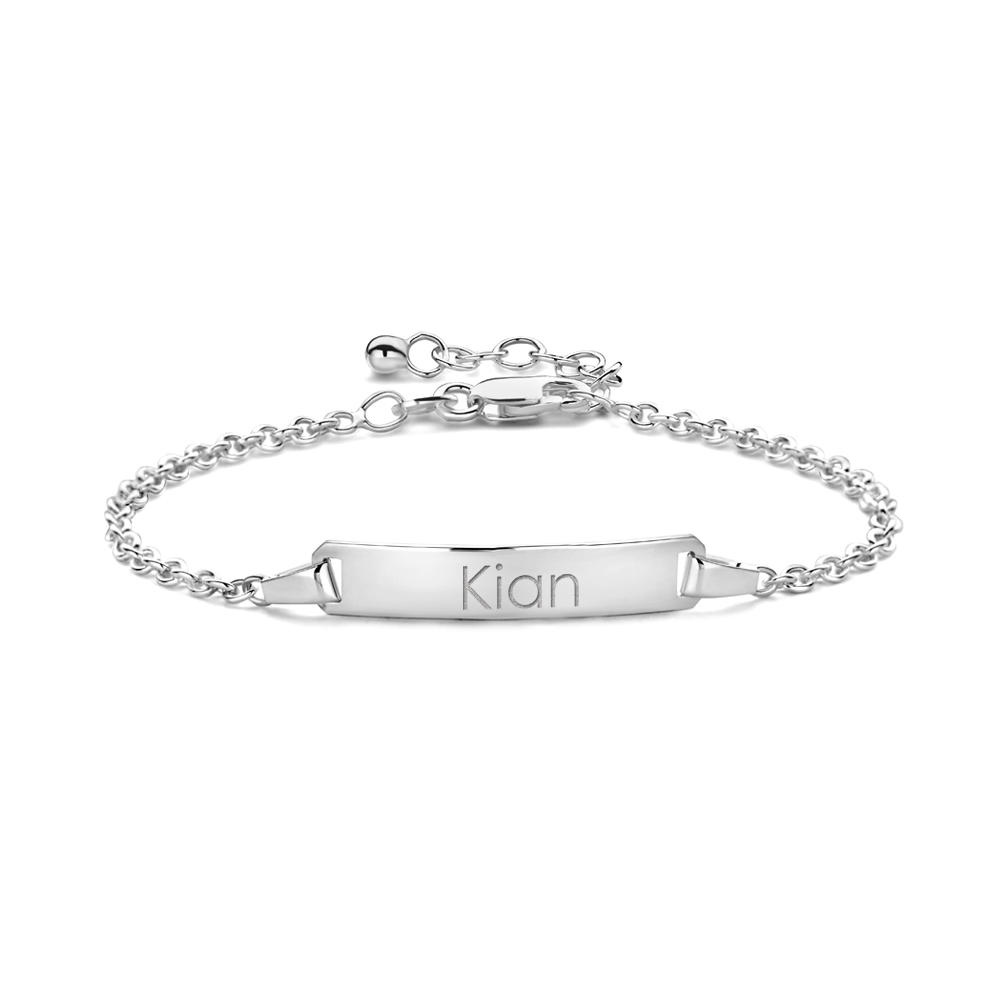 Silver plate bracelet with engraving