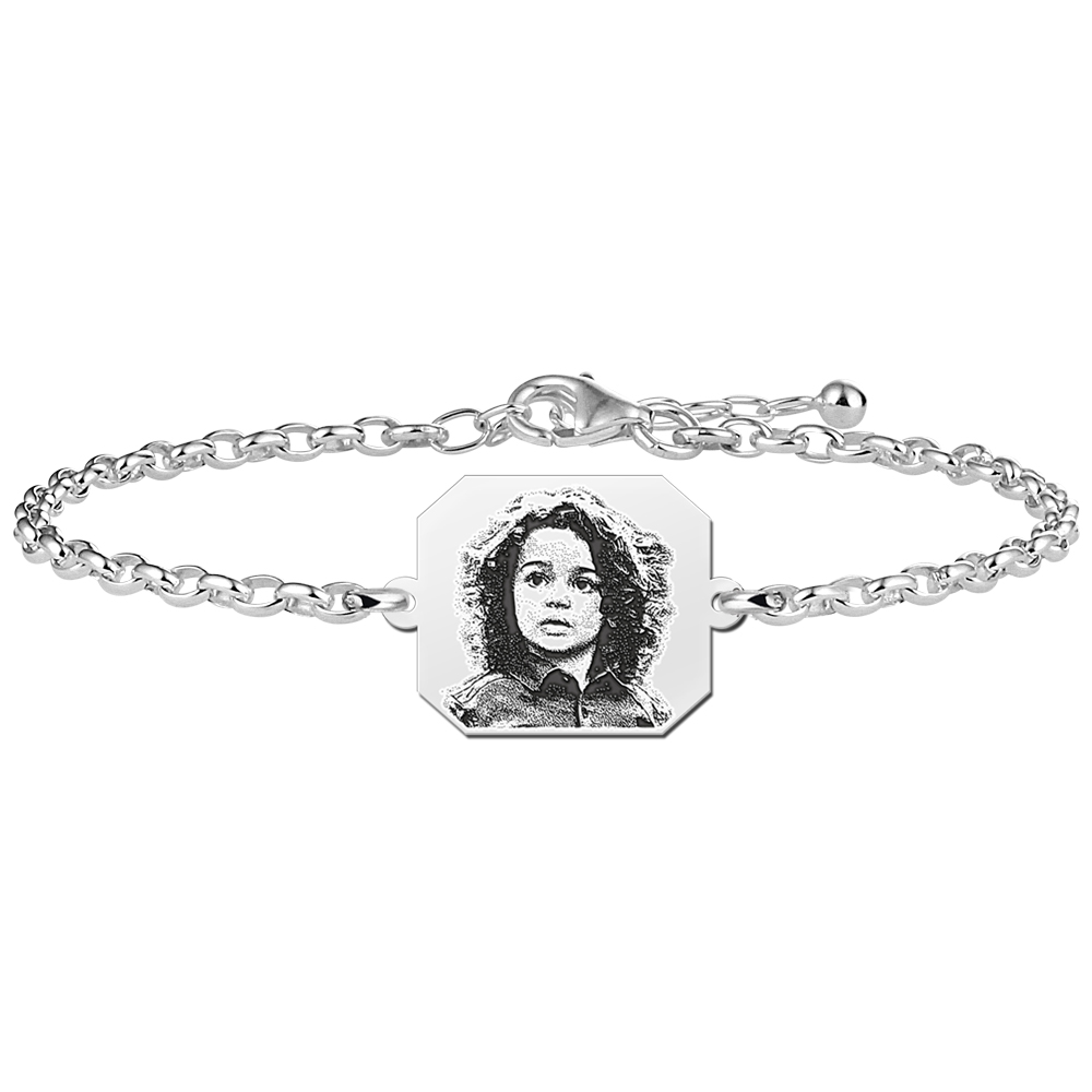 Silver Photo bracelet rectangle